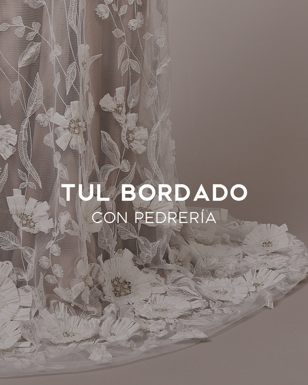 Tul Bordado Con Pedrería