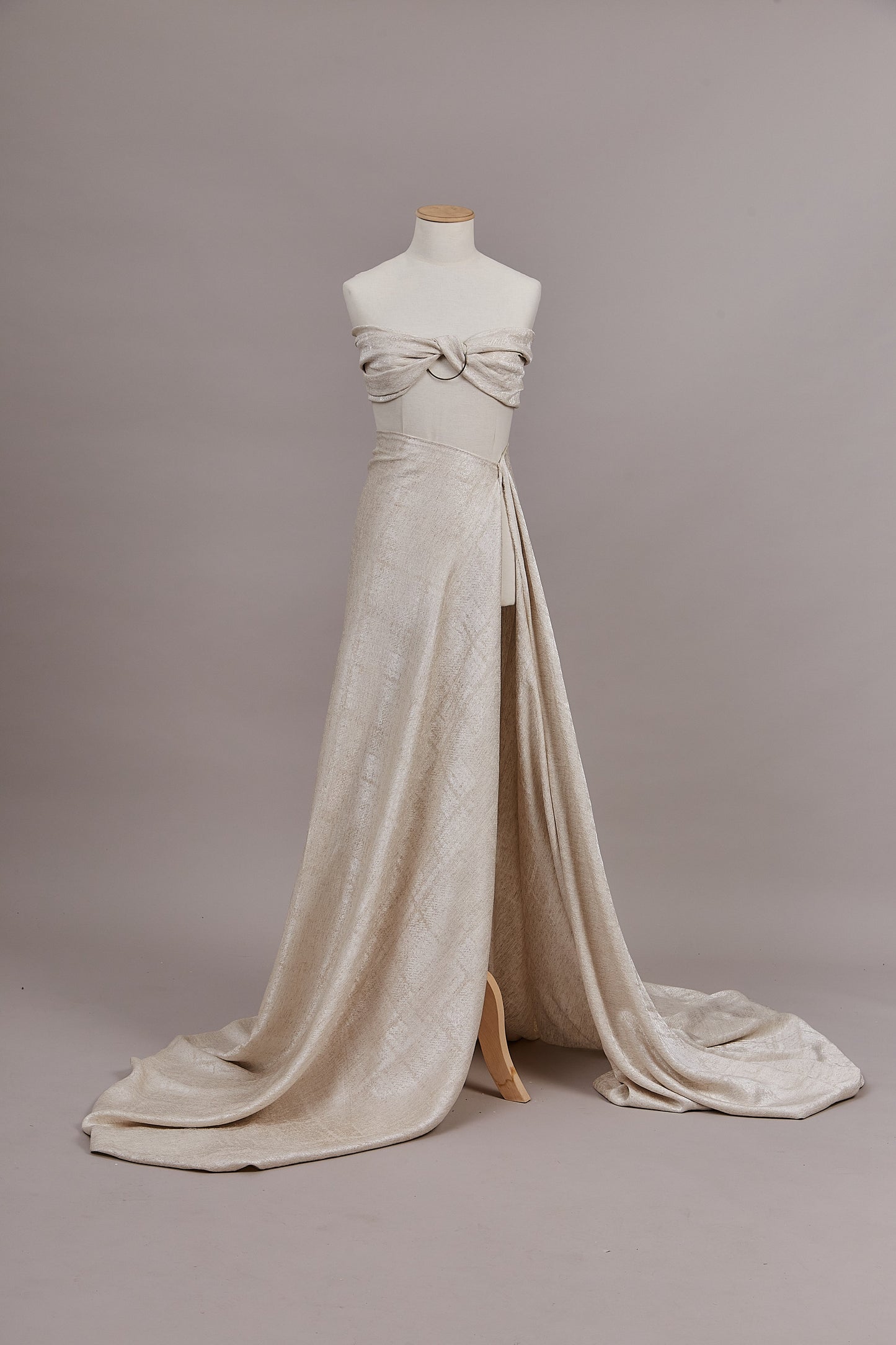 S0602 CHAMPAGNE - TEJIDO DE TENCEL Y LINO