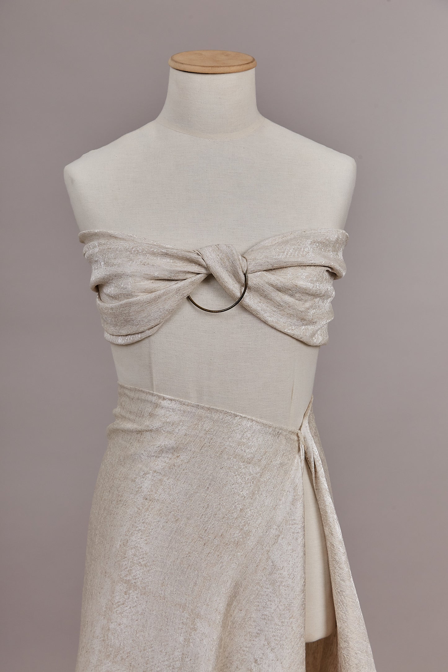 S0602 CHAMPAGNE - TEJIDO DE TENCEL Y LINO