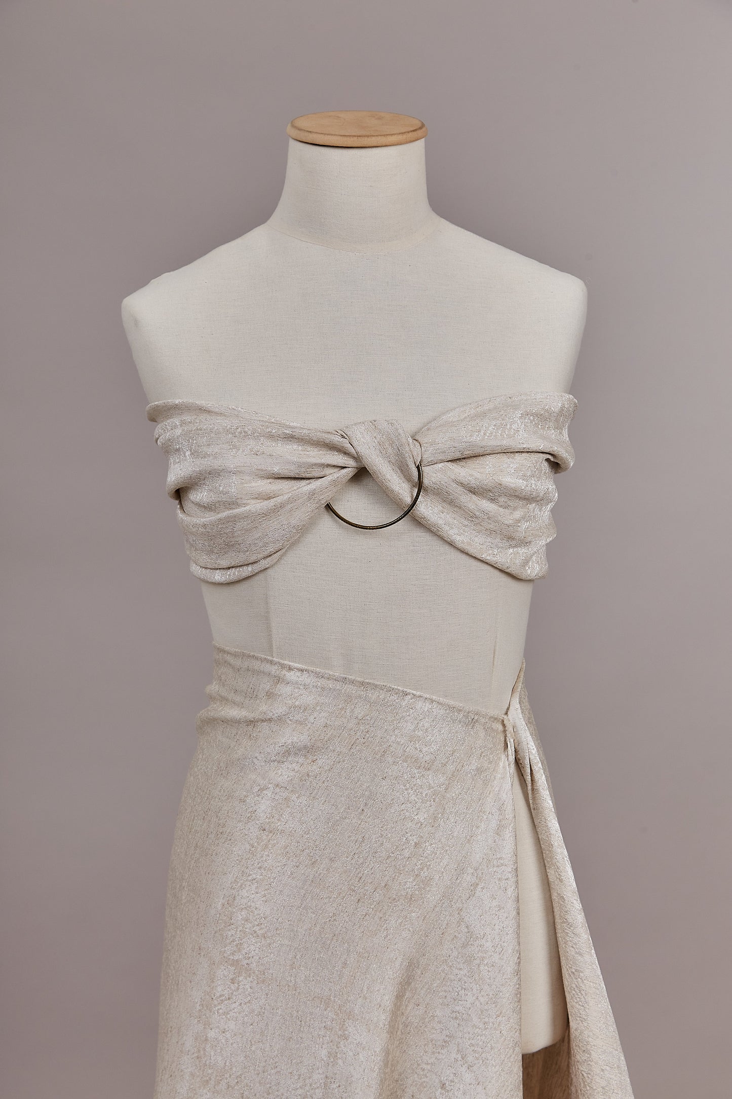S0602 CHAMPAGNE - TEJIDO DE TENCEL Y LINO