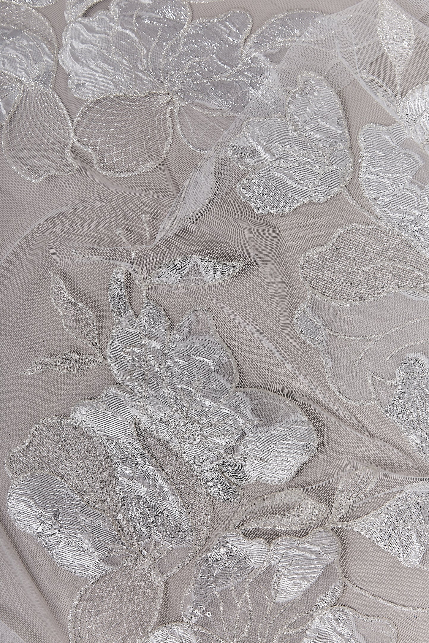 S0629 TUL BORDADOS CON FLORES DE JACQUARD