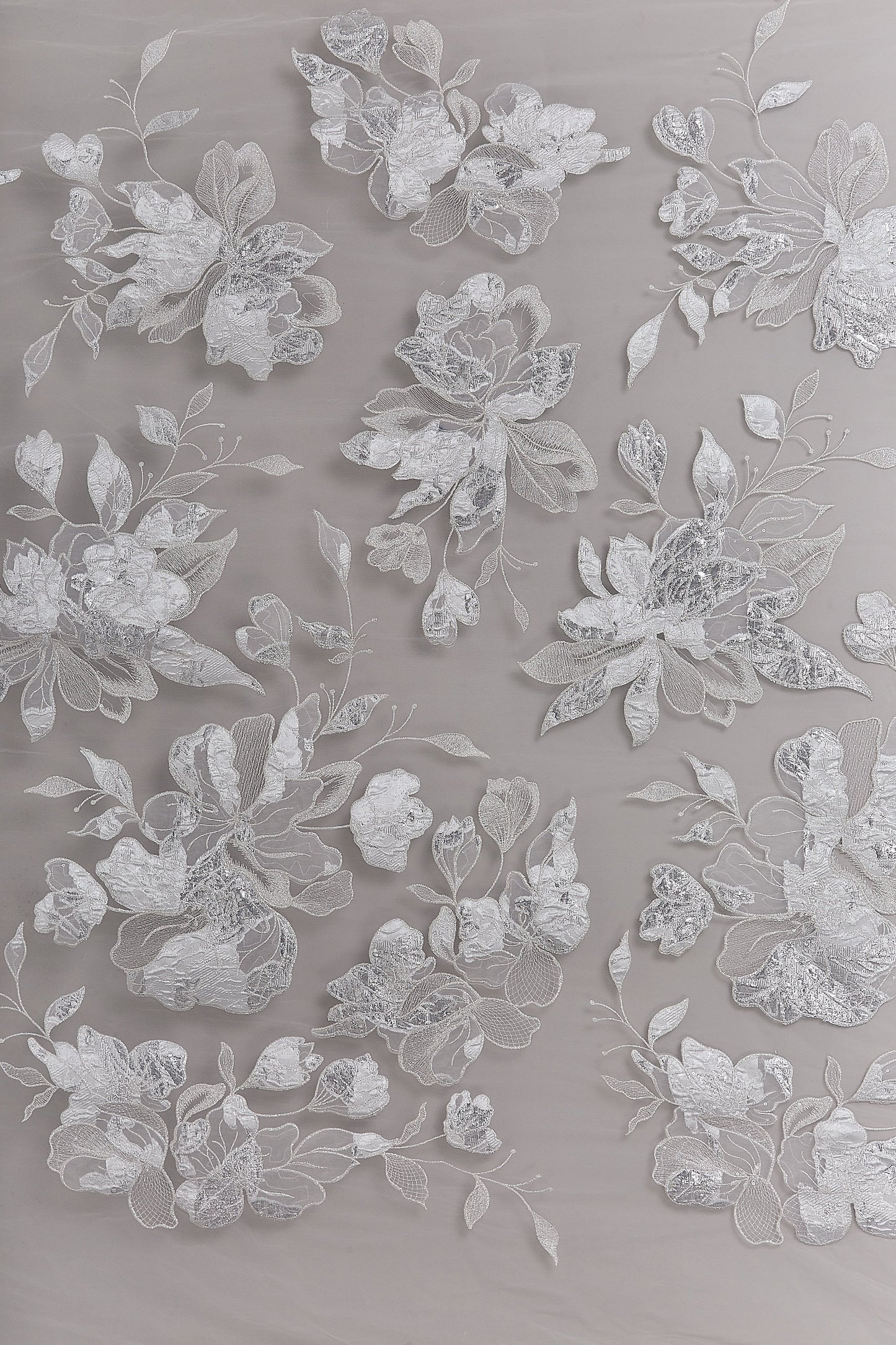 S0629 TUL BORDADOS CON FLORES DE JACQUARD
